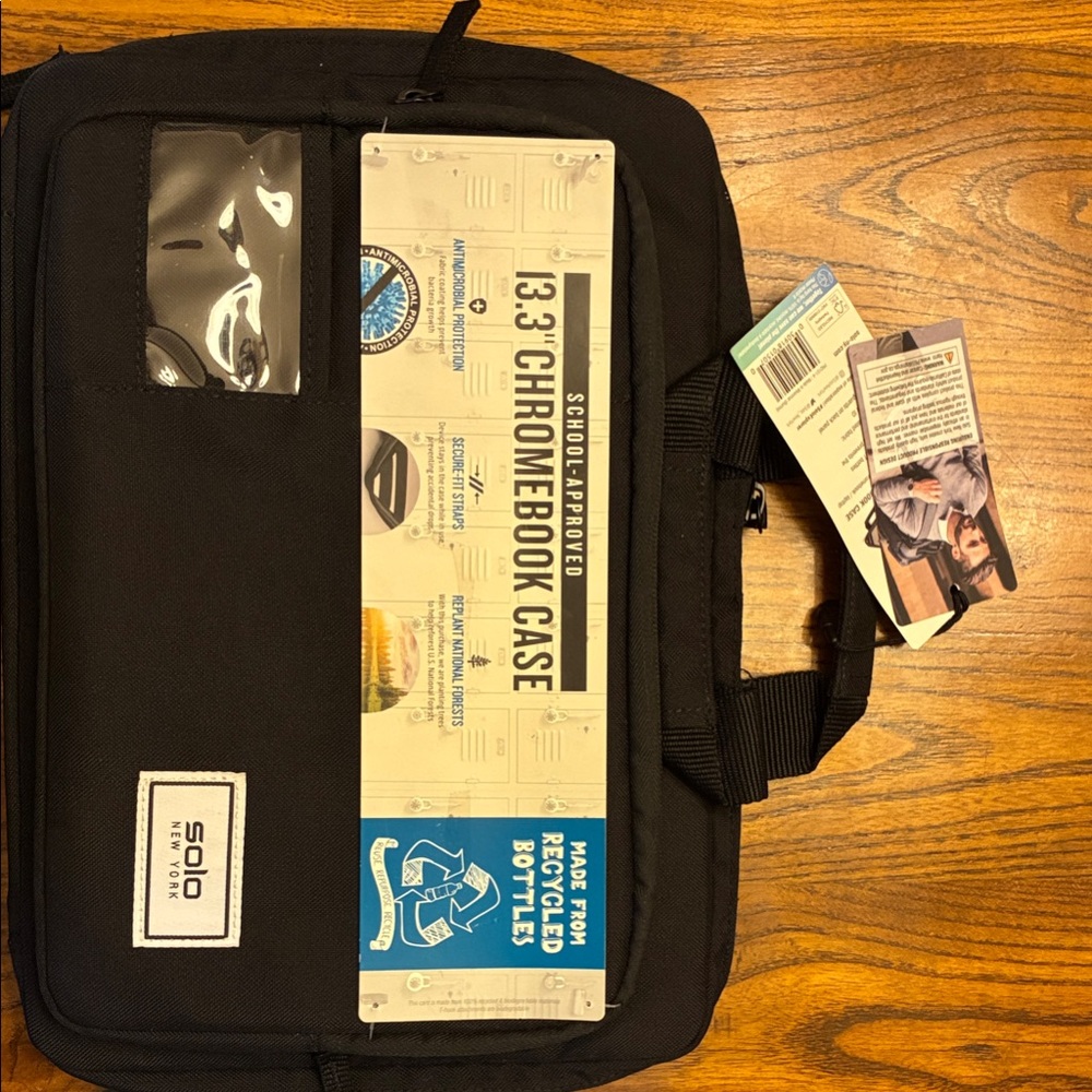 Black 13.3" Chromebook Case - Padded Laptop Sleeve